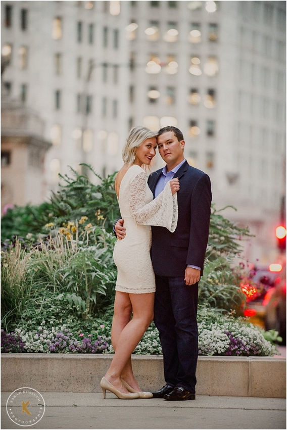 Beautiful Downtown Chicago Illonois Engagement Photography 0038pp w568 h851 | Sarah Kossuch