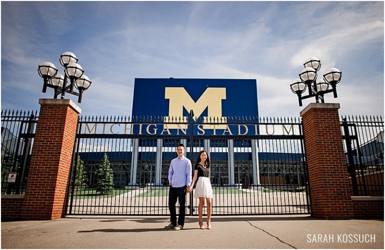 Ann Arbor Michigan Stadium Sweetwater Engagement Photography 0966 | Sarah Kossuch Photography