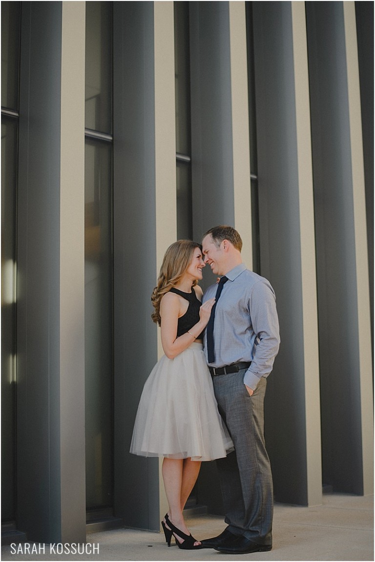 Summer photography engagement session at the University of Michigan Law Quad in Ann Arbor Michigan.