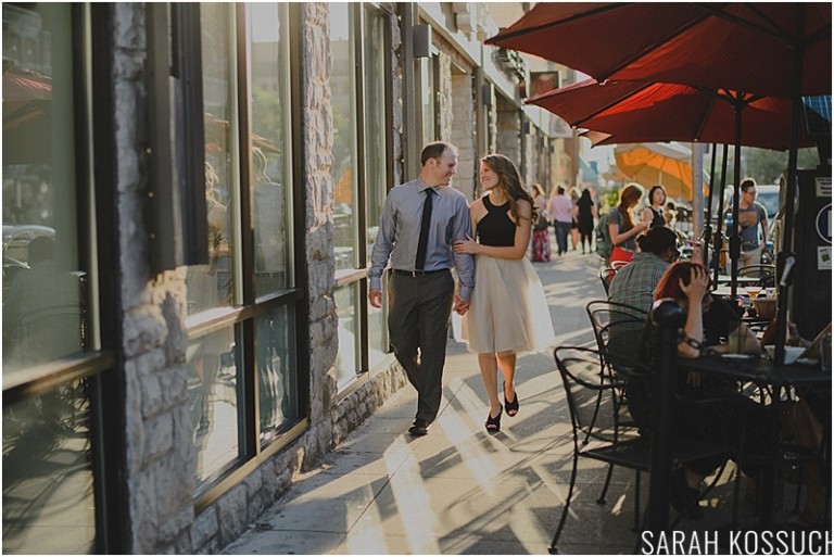 Summer photography engagement session at the University of Michigan Law Quad in Ann Arbor Michigan.