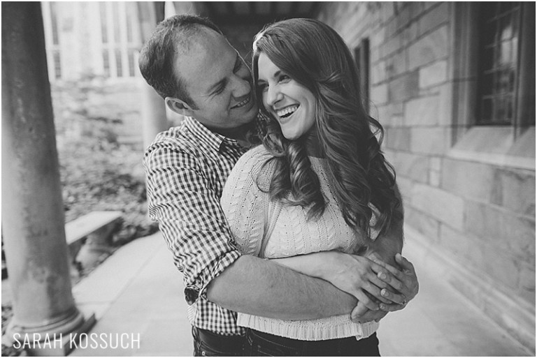 Summer photography engagement session at the University of Michigan Law Quad in Ann Arbor Michigan.