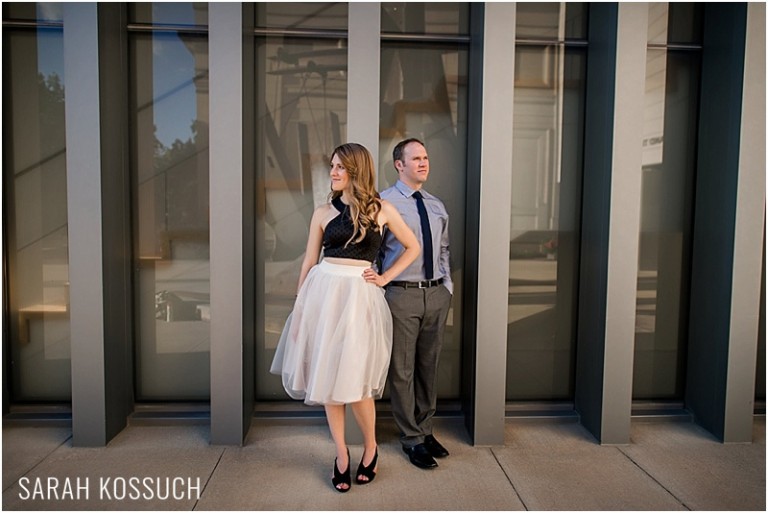 Summer photography engagement session at the University of Michigan Law Quad in Ann Arbor Michigan.