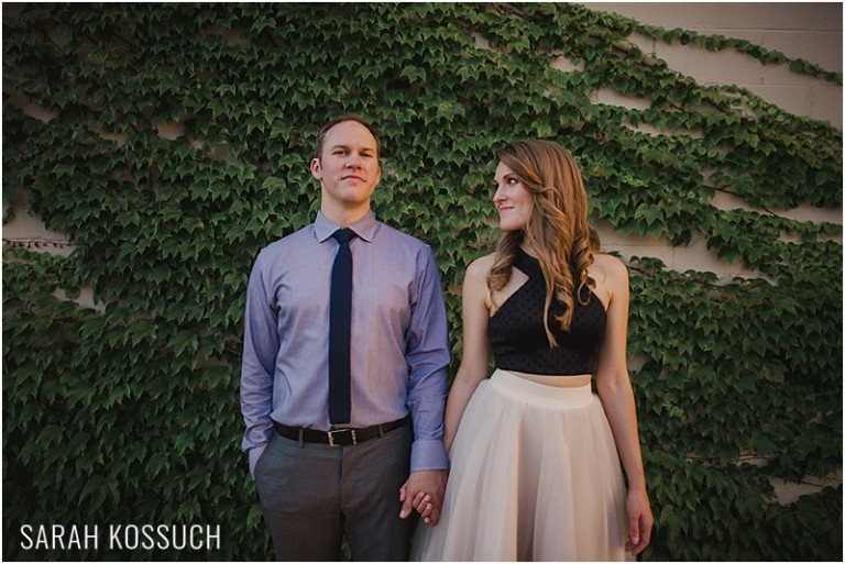 Summer photography engagement session at the University of Michigan Law Quad in Ann Arbor Michigan.