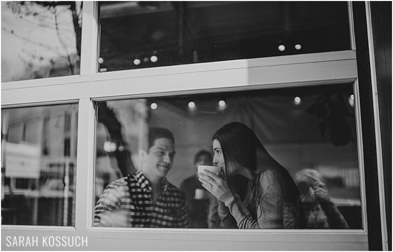 Commonwealth Cafe Downtown Birmingham Michigan Engagement Photography 1225 | Sarah Kossuch Photography