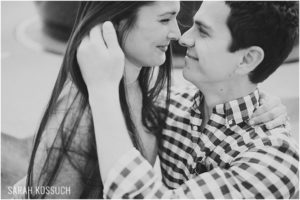 Black and white photography, Downtown Birmingham, engagement photography