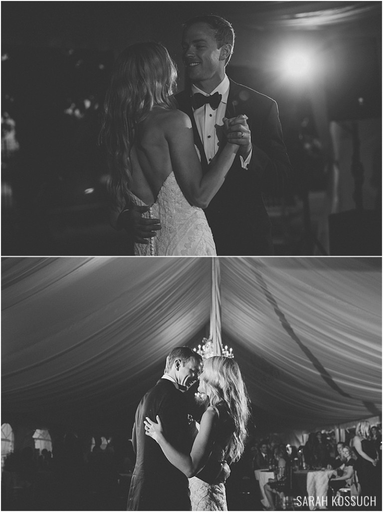 black and white, bride and groom first dance