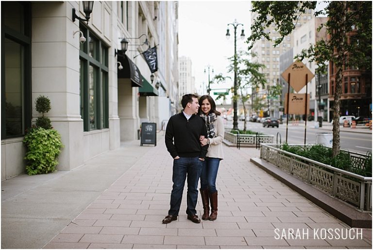 Downtown Detroit Engagement 2415 | Sarah Kossuch Photography