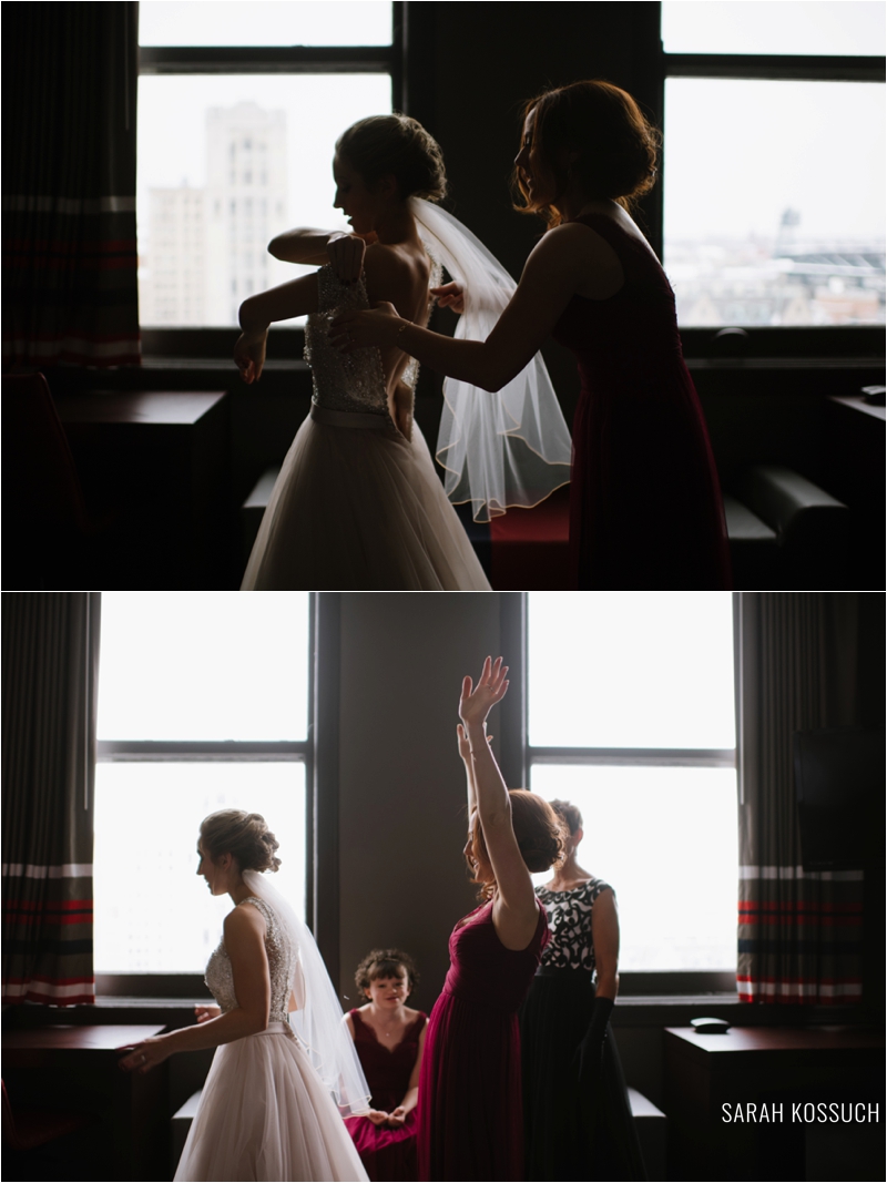 Aloft Hotel Detroit Bride Getting Ready 0459 | Sarah Kossuch Photography
