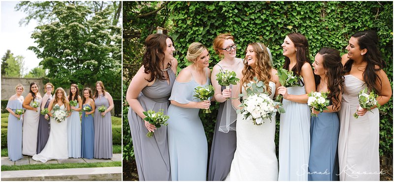 Bridesmaids, Dusty Blue Bridesmaid Dresses, Grosse Pointe War Memorial, Grosse Pointe Wedding Photography, Grosse Pointe Memorial Wedding, Detroit Wedding Photographer, Documentary Wedding Photography, The Knot Top Pick, Sarah Kossuch Photography