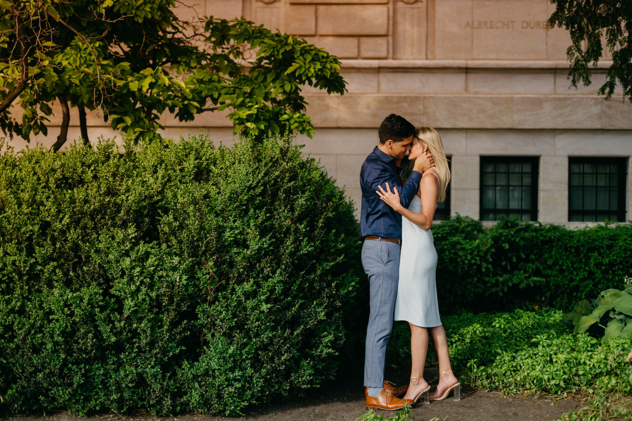 Camden and Julio had a gorgeous summer Detroit Institute of Arts engagement session in Detroit, Michigan. They are simply stunning. From their connection, their outfit selections, to the colors choices, it could not have gone any better. During our time I had the opportunity to watch them connect an I have to say you guys, you can certainly feel their love in every capture. I hope you enjoy these as much as I do!